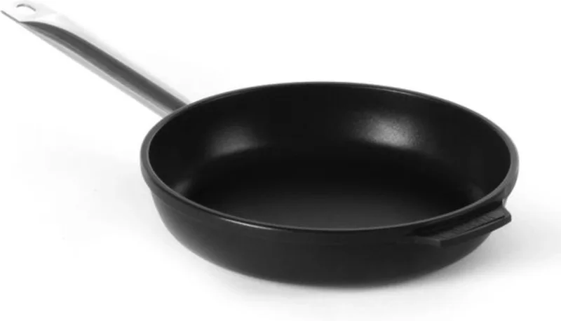Professionele koekenpan – titanium coating – ⌀320 mm – ovenbestendig tot 250°C – koelblijvende handgreep de Hendi en Noir – photo produit