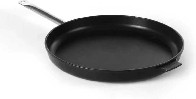 Professionele koekenpan – titanium coating – ⌀40 cm – koelblijvende handgreep – ovenbestendig tot 250°C by Hendi in Silver, Black – product photo