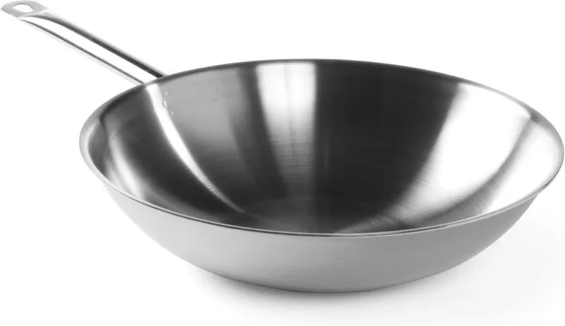 Professionele wok – drielaagsconstructie – snelle warmteopname – 360 mm – zonder deksel von Hendi in Silber – Produktfoto