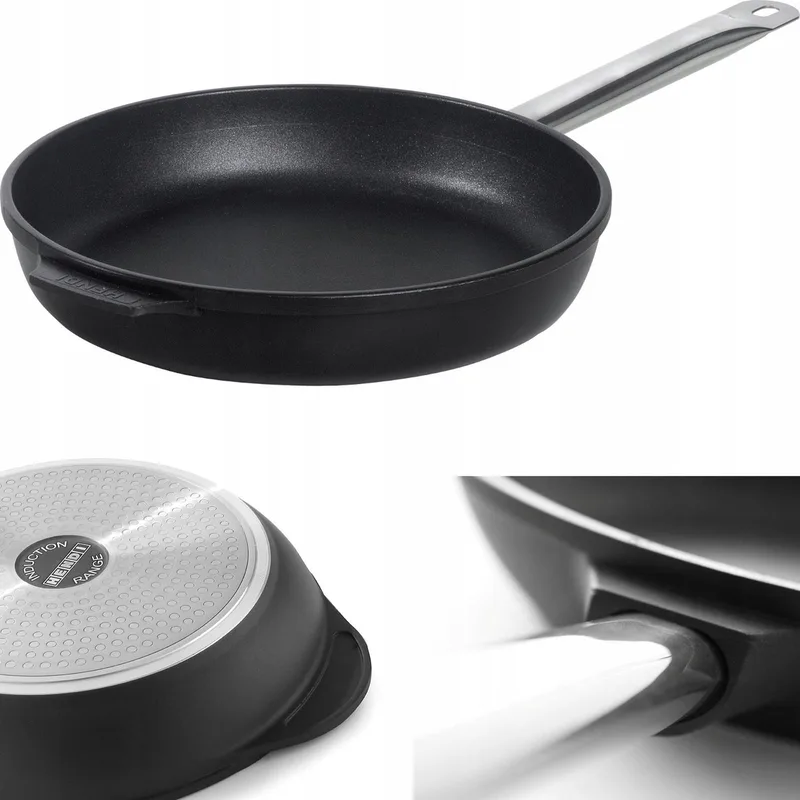 Profi Line Inductie Koekenpan 28cm Aluminium Titanium von Hendi in Silber – Produktfoto