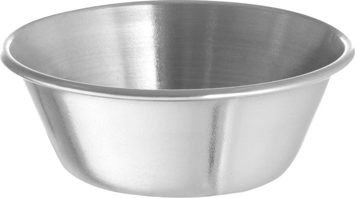 Ramekin – roestvrij staal – flensrand – vaatwasserbestendig – 12 stuks van Hendi in Zilver – productfoto