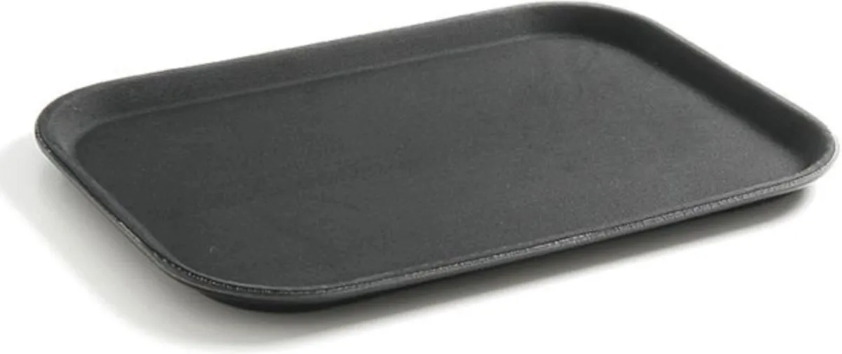 Rechthoekig dienblad – antislip rubberen laag – schok- en breukbestendig – 530x325 mm de Hendi en Noir – photo produit
