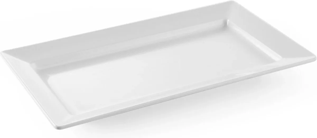 Rechthoekig plateau – stootvast en hygiënisch – 495x270x56 mm – vaatwasmachinebestendig de Hendi en Blanc – photo produit