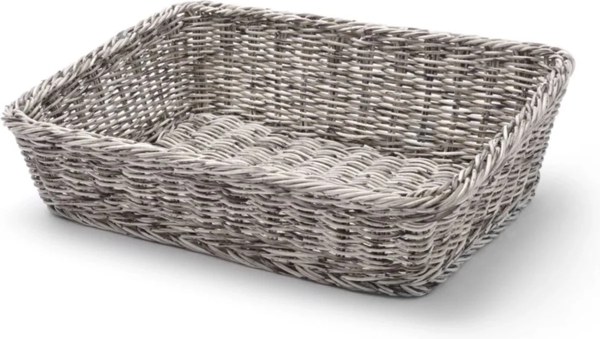 Rechthoekige broodmand – vaatwasmachinebestendig – 400x300x120 mm van Hendi in Lichtgrijs – productfoto