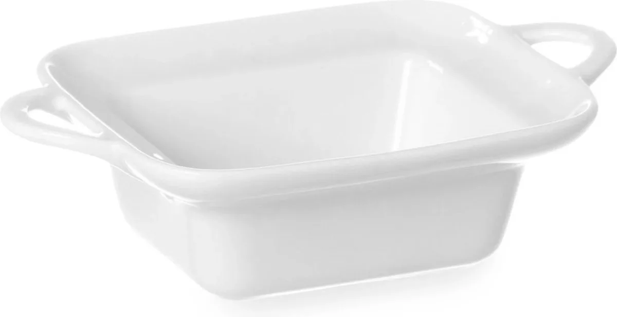 Rechthoekige tapasschaal – porselein – 0,11L – 160x101x45 mm – vaatwasser- en ovenbestendig fra Hendi i Hvid – produktbillede
