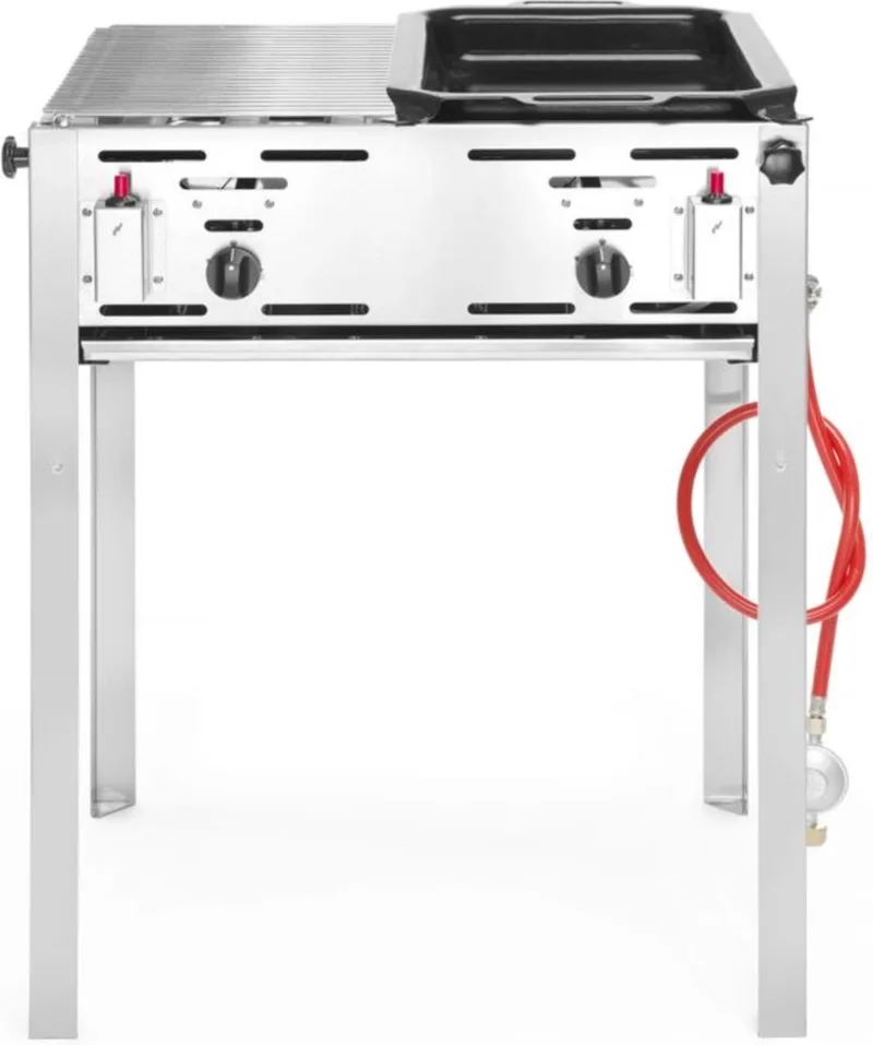 Roast-Master Maxi – krachtige gasbarbecue – 11,6 kW – roestvast staal – 650x540x840 mm fra Hendi i Sølv – produktbillede