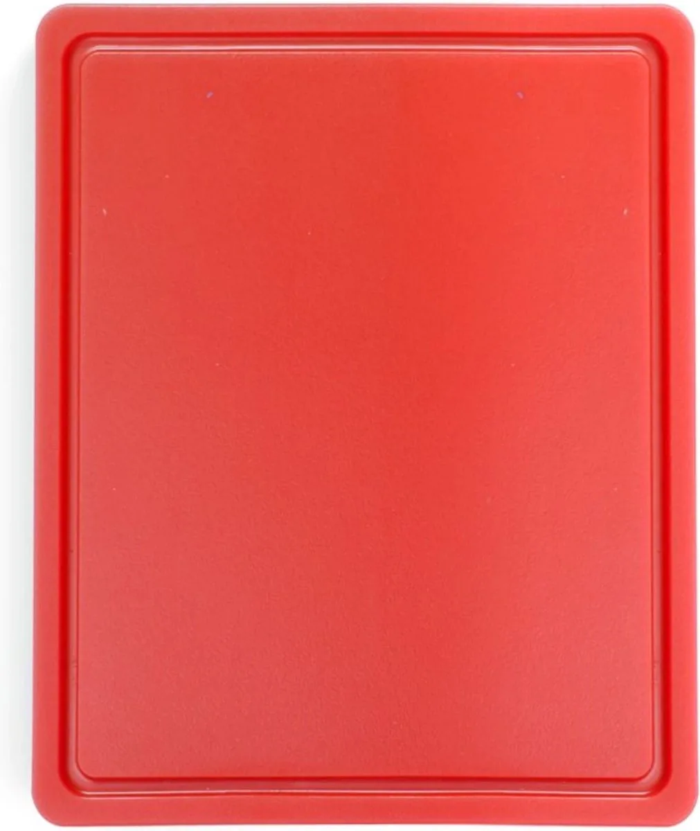 Rode HACCP snijplank – sapgeul – dubbelzijdig – 325x265 mm de Hendi en Rouge – photo produit
