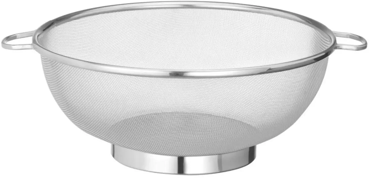 Roestvast stalen zeef - fijn gaas - vaatwasbestendig - ⌀363 mm - 147 mm hoog fra Hendi i Rvs – produktbillede