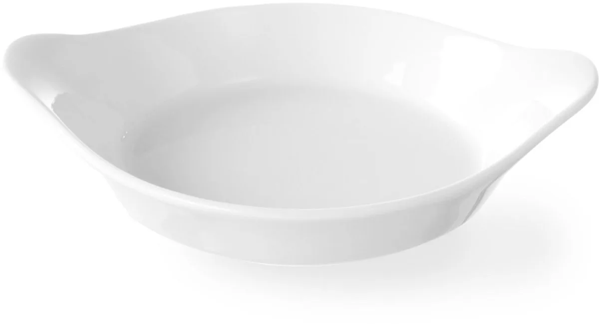 Ronde ovenschaal – porselein – thermoshock bestendig – 0,15L – 185x152x40 mm by Hendi in White – product photo
