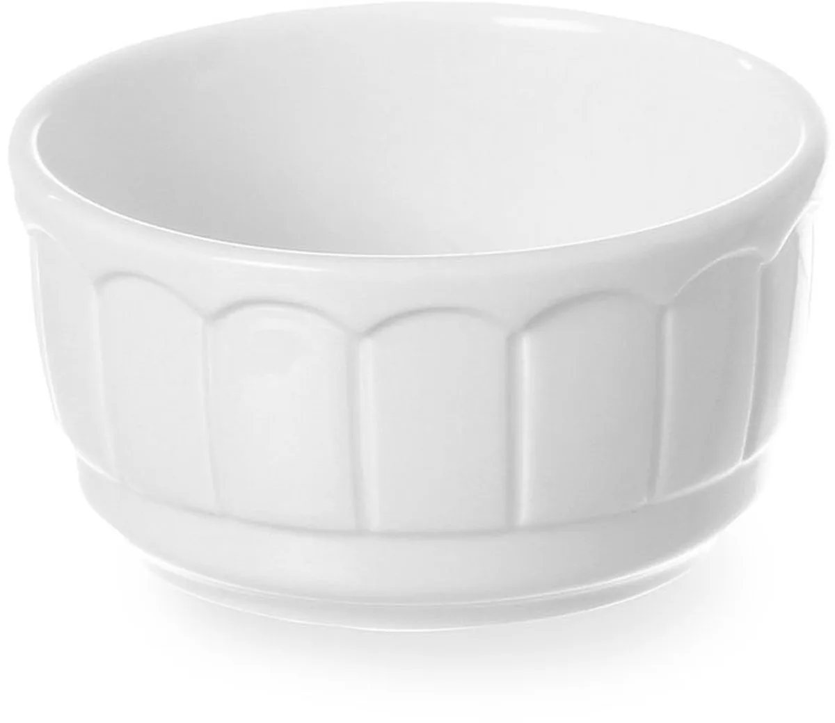 Ronde ovenschaal – porselein – thermoshockbestendig – stoot- en slijtvast – Ø100x(H)50 mm van Hendi in Wit – productfoto