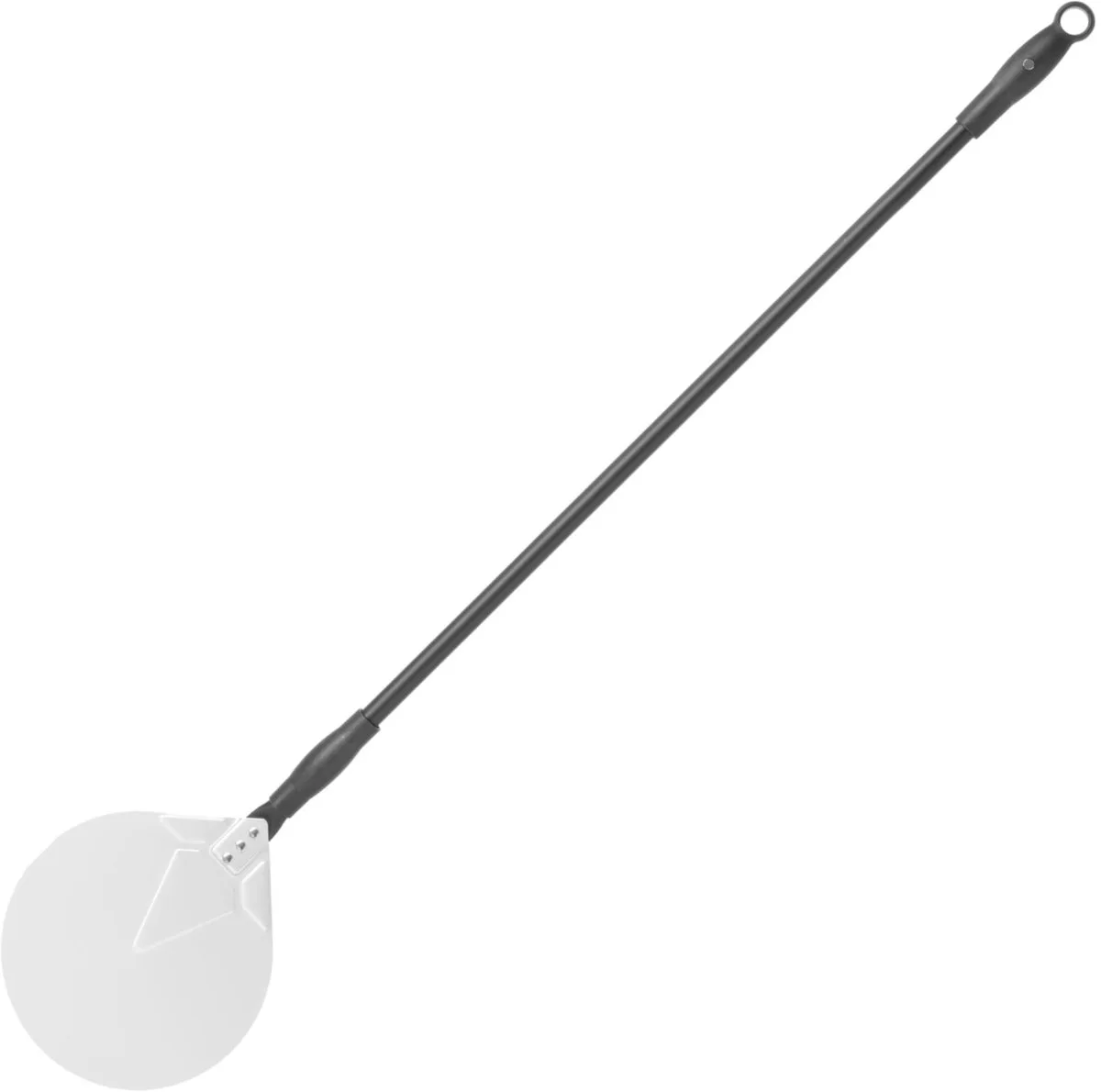 Ronde pizzaschep – geanodiseerd – 230x1200 mm – schuifgreep van Hendi in Aluminium – productfoto