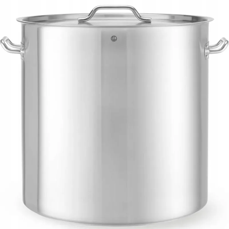 RVS Kookpan met Deksel - 98L, 50cm - Professioneel by Hendi in Silver – product photo