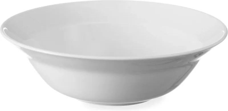 Saladeschaal – Versterkte randen – Hoge kwaliteit glazuur – ⌀250mm – porselein by Hendi in White – product photo