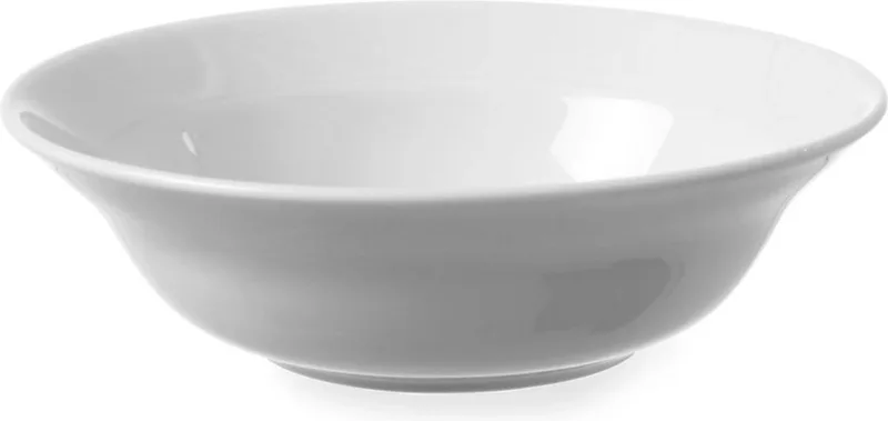 Saladeschaal – Versterkte randen – Hoogwaardig glazuur – ⌀250 mm – porselein van Hendi in Wit – productfoto