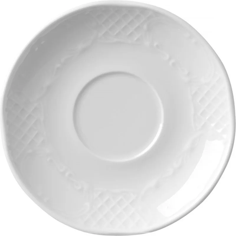 Schotel voor espressokopje – porselein – versterkte randen – slijtvast – ⌀130mm van Hendi in Wit – productfoto
