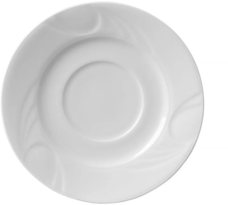 Schotel voor koffie en cappuccino – versterkte randen – porselein – ⌀149 mm de Hendi en Blanc – photo produit