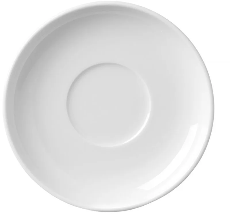 Schotel voor koffie en cappuccino – versterkte randen – slijtvast porselein – ⌀145 mm by Hendi in White – product photo