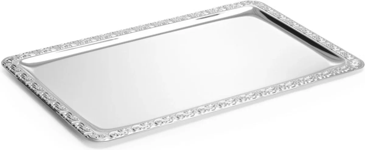Serveerplateau – decoratieve rand – roestvast staal – GN 1/1 – 530x325 mm de Hendi en Gris – photo produit