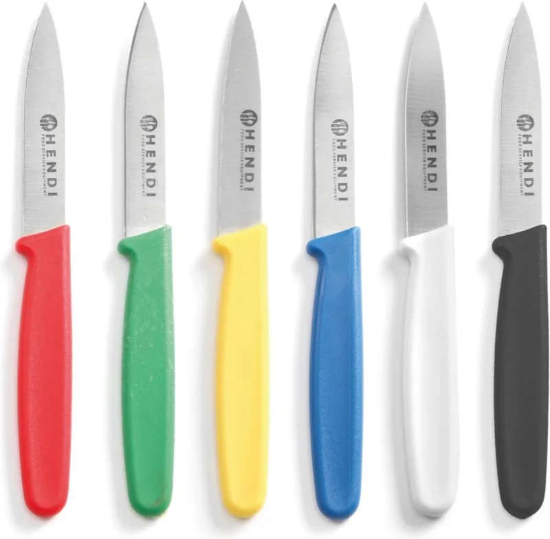 Set schilmessen – polypropyleen heft – HACCP richtlijnen – 6 kleuren – 175 mm by Hendi in White – product photo