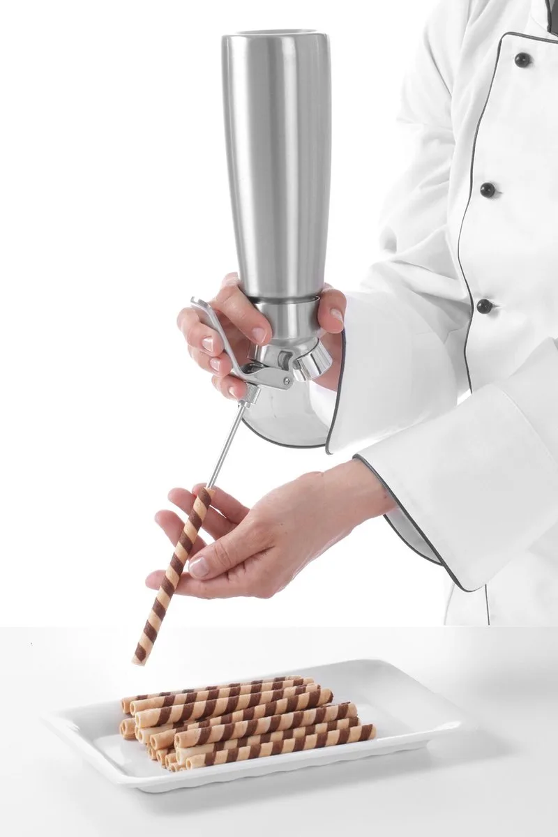 Set van 4 roestvrijstalen spuitmondjes – ideaal voor decoratie en injecties de Hendi en Bleu – photo produit