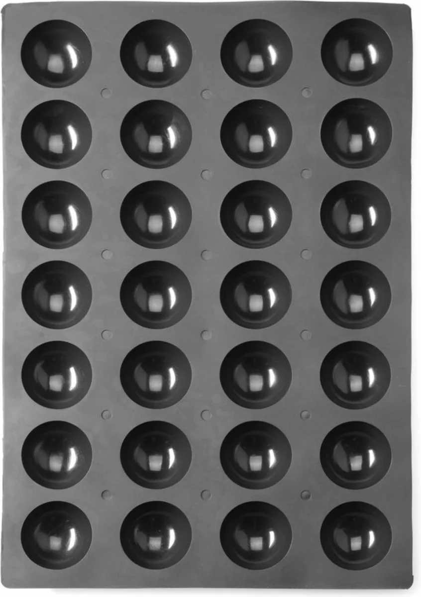 Siliconen bakvorm – Halfrond – Antiaanbak – 600x395x35 mm – Ø7 cm de Hendi en Anthracite – photo produit