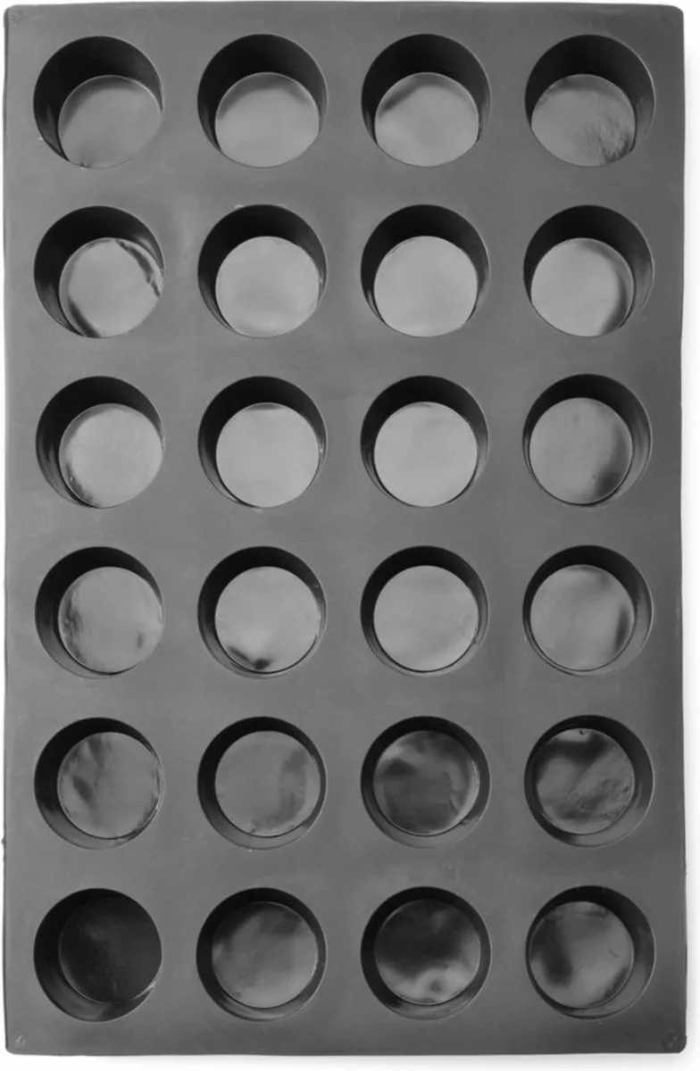 Siliconen bakvorm – muffin – antiaanbak – hittebestendig – 570x375x40 mm de Hendi en Anthracite – photo produit