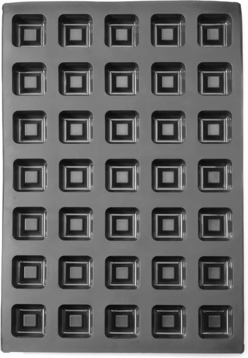 Siliconen bakvorm – vierkant – antiaanbak – 570x375x25 mm – hittebestendig tot 230°C van Hendi in Antraciet – productfoto