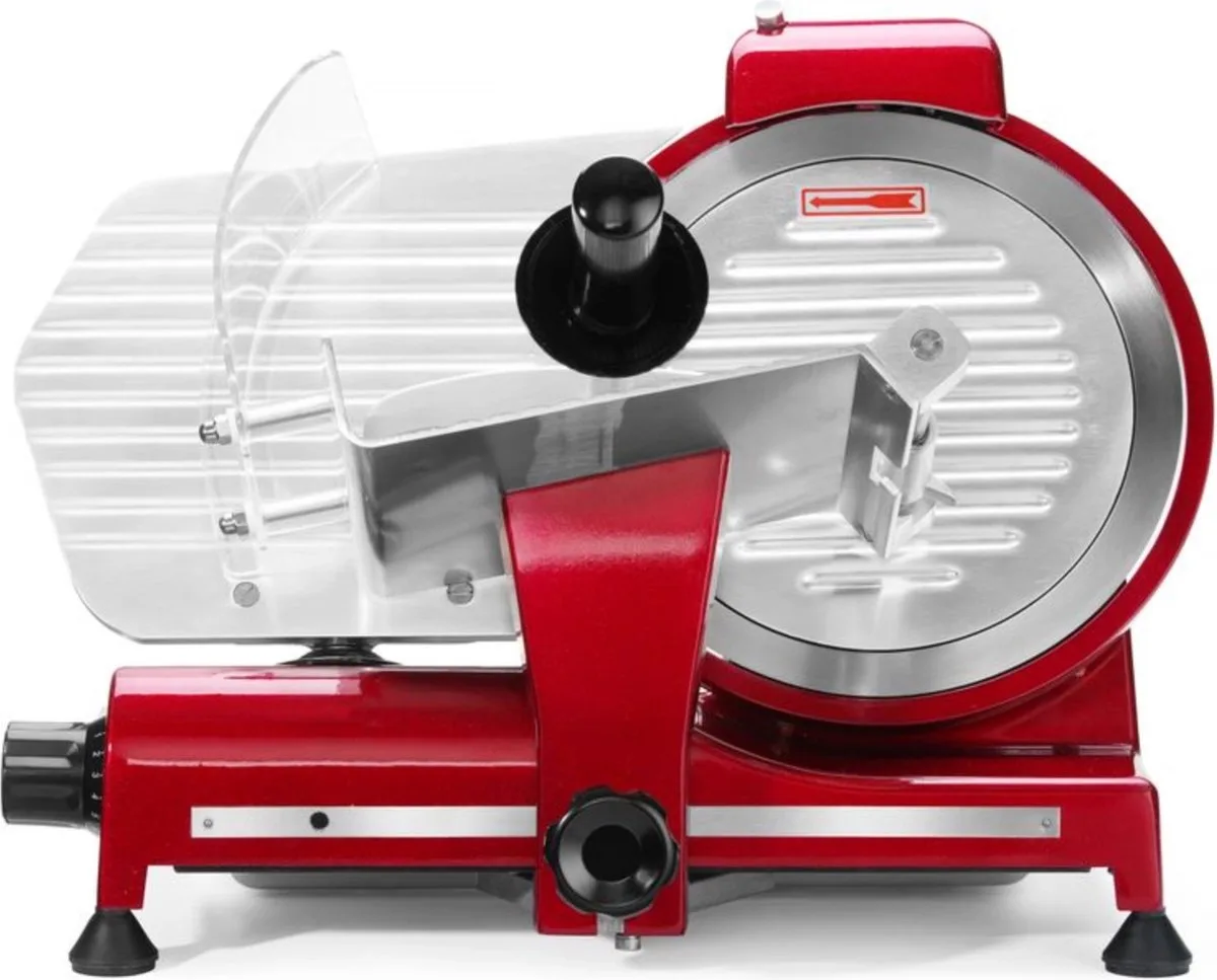 Snijmachine Profi Line – Rood – 250 mm – Hoog vermogen – Veiligheidsfuncties van Hendi in Rvs – productfoto