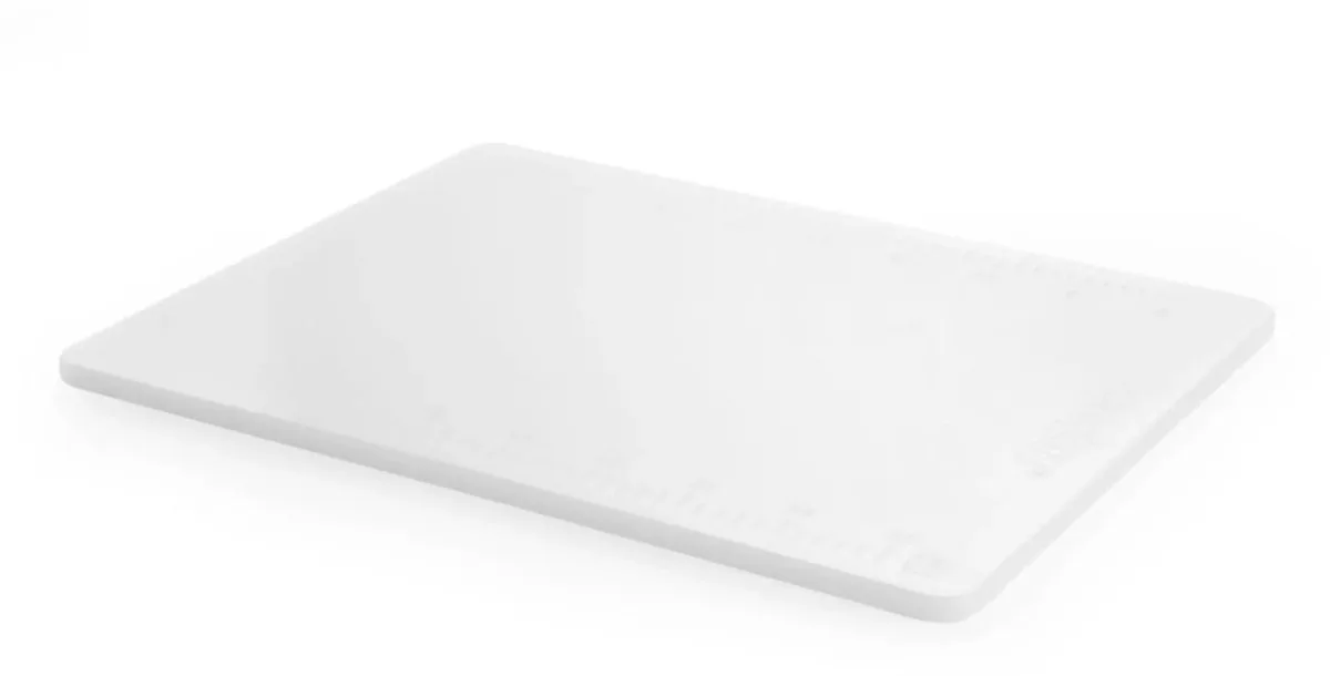 Snijplank - HDPE polyethyleen - antislipvoeten, universeel - 45x30 cm - geschikt voor voedselcontact van Hendi in Wit – productfoto
