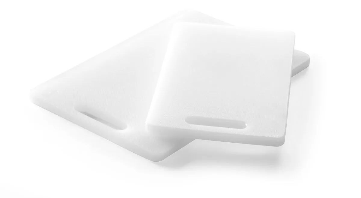 Snijplank met handgreep – polyethyleen – 300x200 mm van Hendi in Wit – productfoto