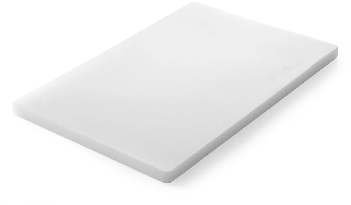 snijplank universeel - polyethyleen met hoge dichtheid - antislipvoeten, geschikt voor voedselcontact - 60x40 cm - voor keuken en horeca van Hendi in Wit – productfoto