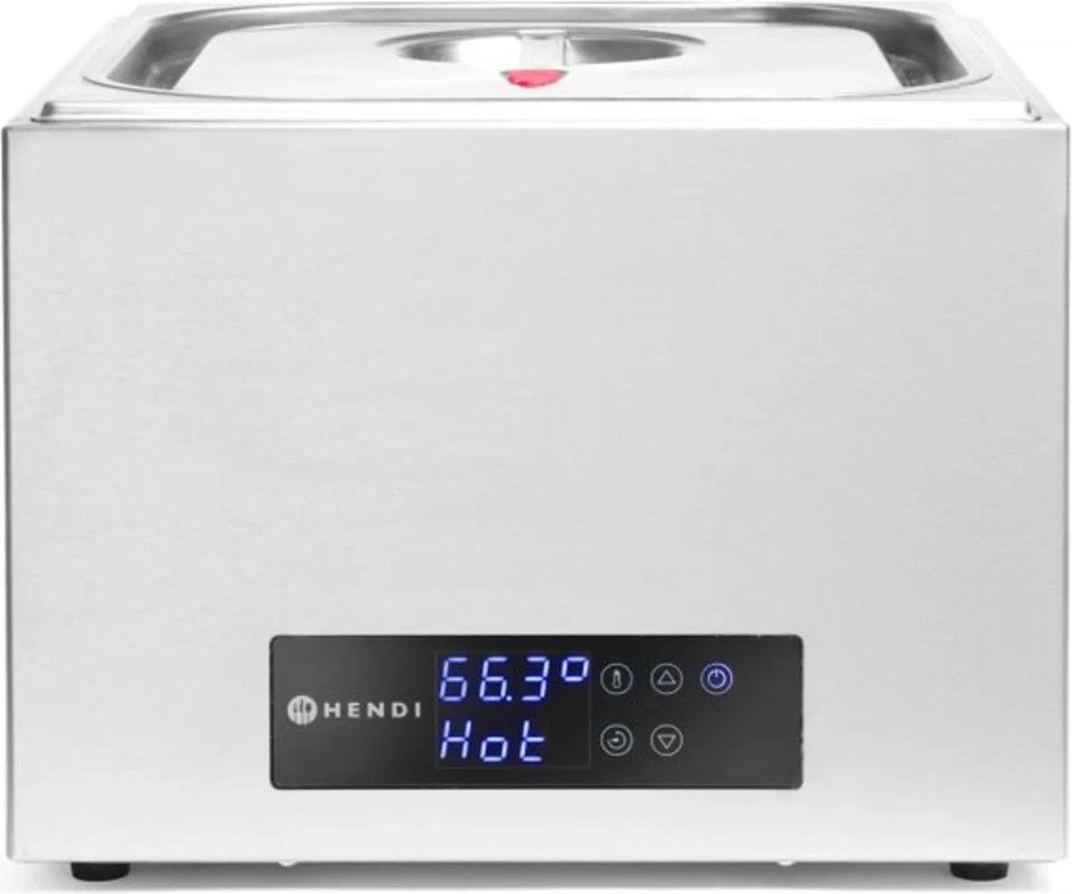Sous vide systeem – GN 2/3 – 13L – Precisie thermostaat – RVS – 230V/400W van Hendi in Zilver – productfoto
