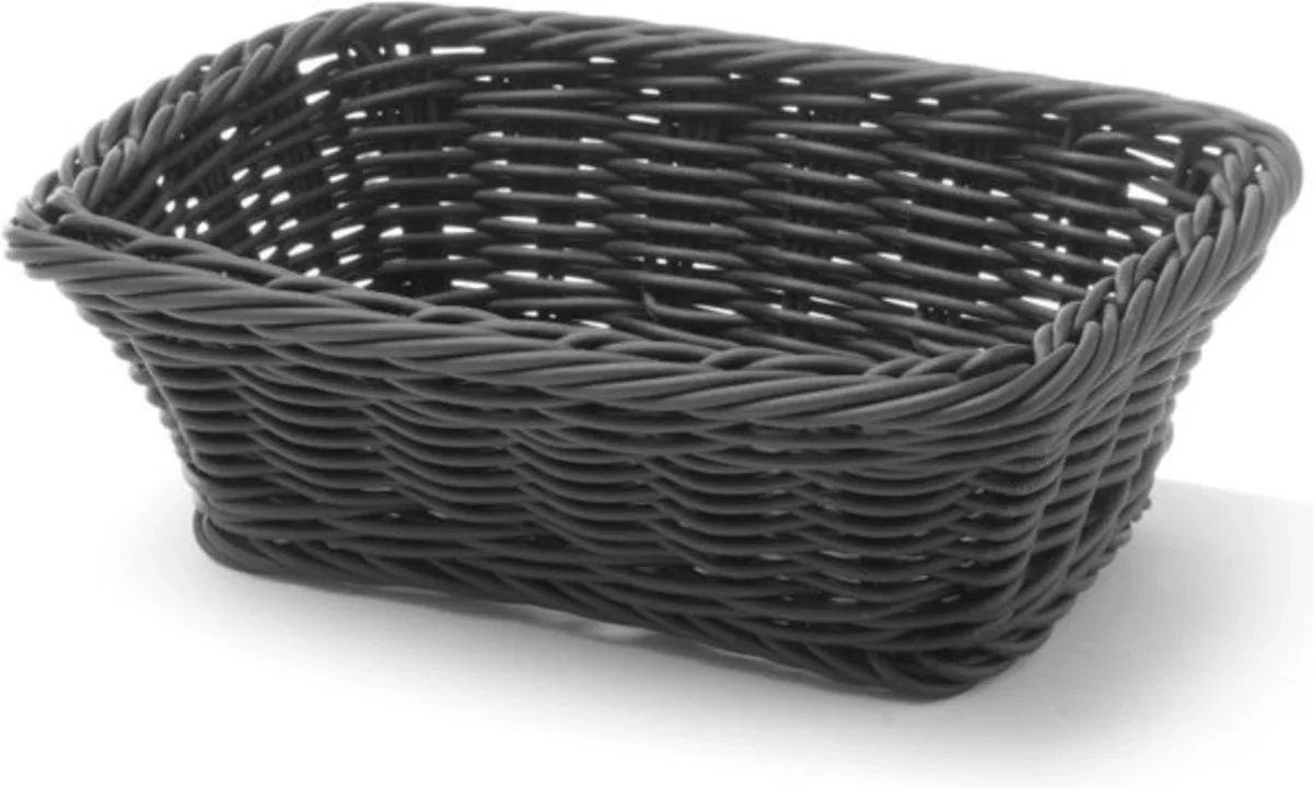 Stijlvolle broodmand – polypropyleen – 190x130x60 mm – vaatwasmachinebestendig fra Hendi i Sort – produktbillede