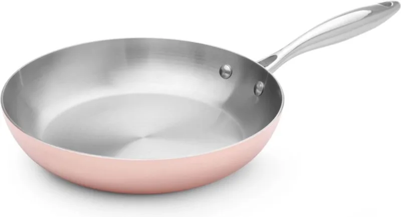 Stijlvolle koperen koekenpan – 3-ply techniek – Ø 240 mm – Geschikt voor inductie de Hendi en Cuivre – photo produit