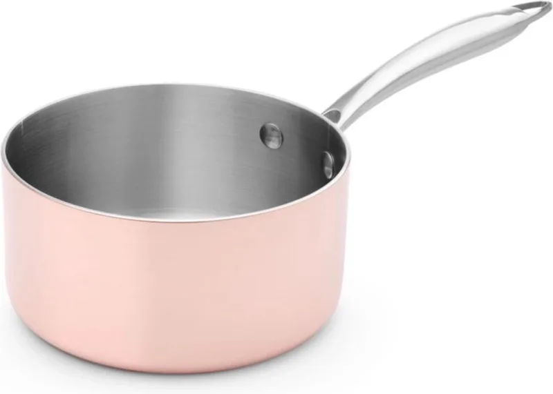 Stijlvolle koperen steelpan – 1,5L – 3-ply constructie – Ø160 mm – zonder deksel by Hendi in Copper – product photo