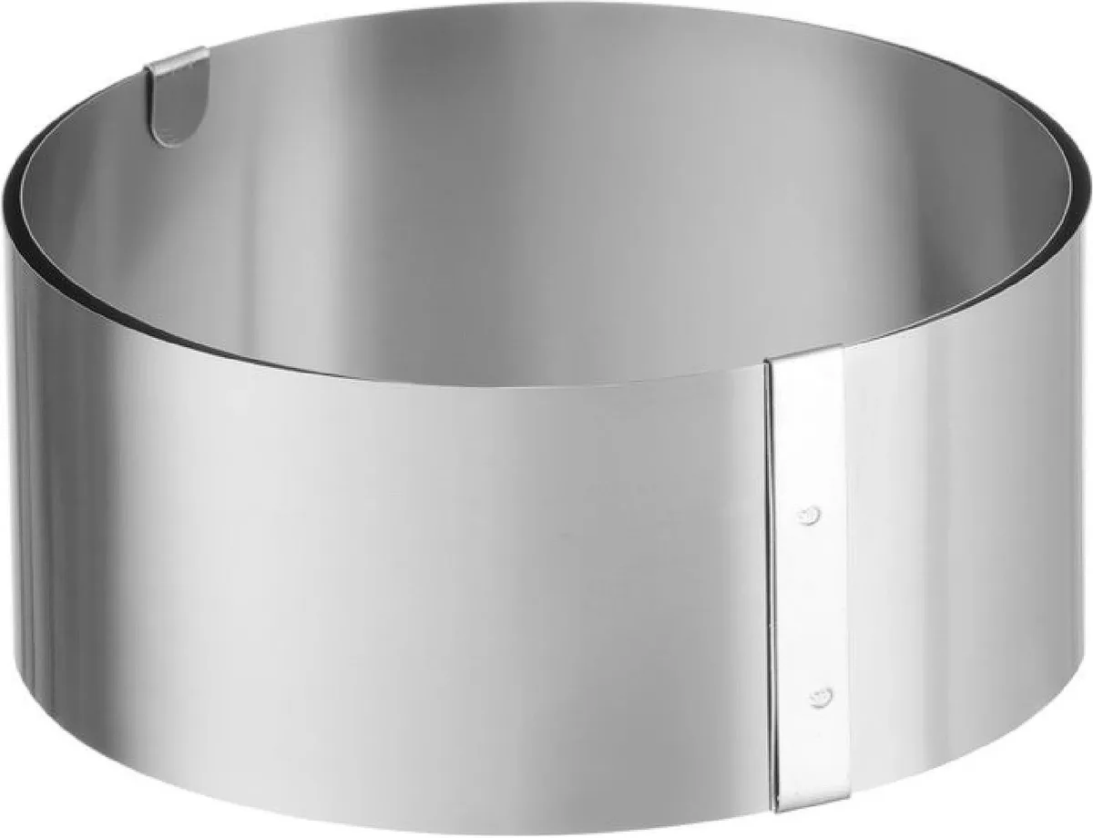 Taartvorm – verstelbaar – Zilver – Ø 320x(H)70mm – Rond van Hendi – productfoto