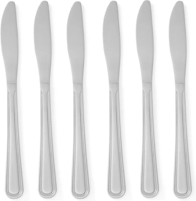 Tafelmes set – hand gepolijst – roestvast staal – vaatwasserbestendig – 215 mm – 6 stuks by Hendi in Lustrum – product photo