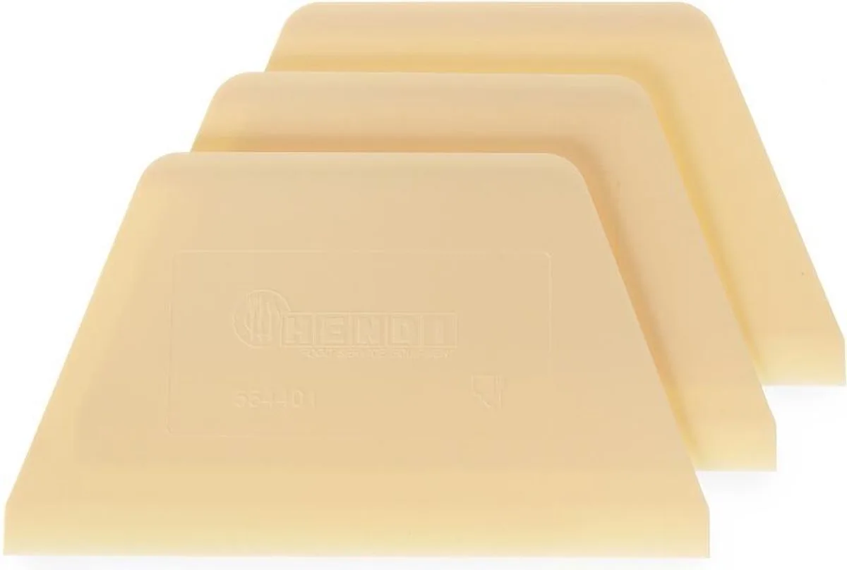 Trapeziumvormige deegschraper 3 stuks, PP, 216 x 128 mm de Hendi en Beige – photo produit