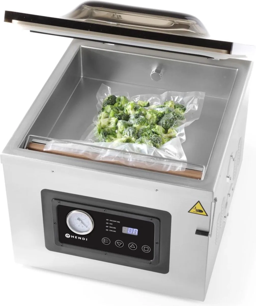 Vacuümmachine met kamer en dubbele sealstrip van 410 mm fra Hendi i Rvs – produktbillede