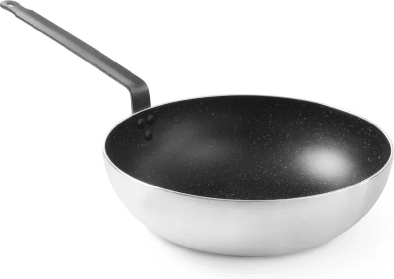 Wokpan – Aluminium – Marble anti-aanbaklaag – Ø32 cm – Hittebestendig tot 260°C von Hendi in Grau – Produktfoto
