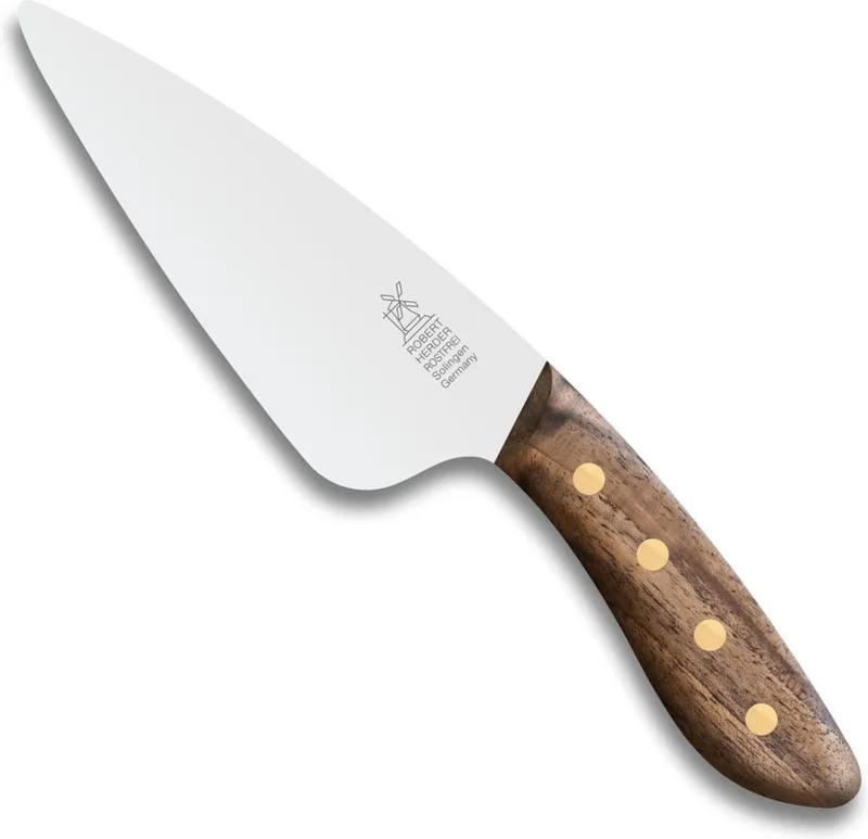 Fileermes SeaKnives – Edwin Vinke's – Speciaal – RVS – Lemmet 135 mm – Heft by Herder in Walnotenhout – product photo
