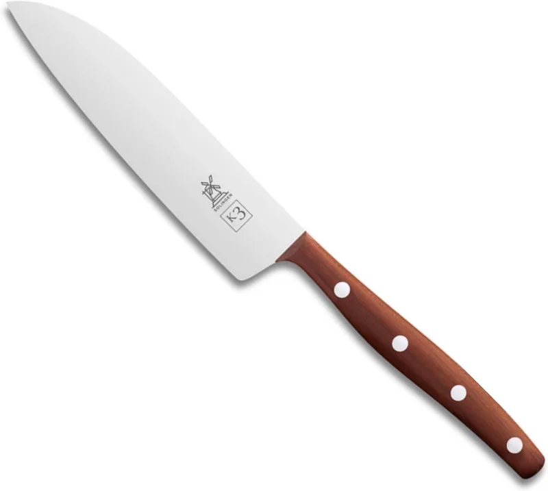 K3 Koksmes – RVS – Recht – Lemmet 12,5 cm – Heft by Herder in Pruimenhout – product photo
