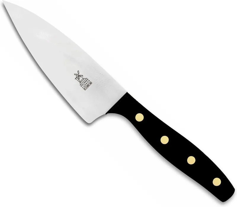 K4 Koksmes – RVS – Middelpunt – Lemmet 13 cm – Heft by Herder in POM Zwart – product photo