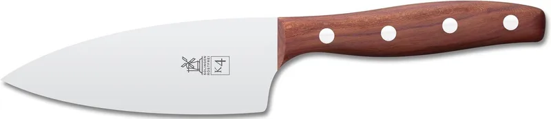 K4 Koksmes - RVS - Middelpunt - Lemmet 13 cm - Heft Pruimenhout by Herder in Brown – product photo