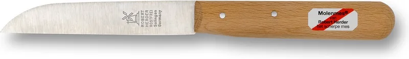 Molenmes - Groentemes Roestvrij Groot Lemmet 104mm - Beuken Greep by Herder in Natural – product photo