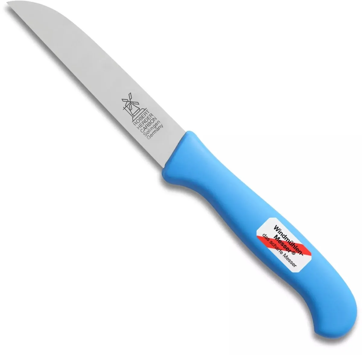 Molenmes – Klassieker – Groot Groentemes – RVS – Lemmet 104 mm – Kunststof Heft by Herder in Blue – product photo