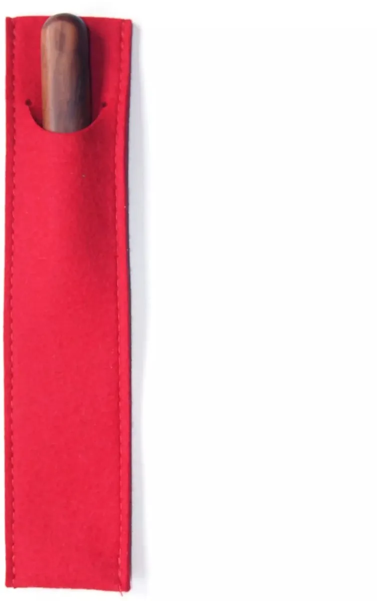 Windmühlenmesser Messer-Etui van Wollen Vilt – 240x55x2 mm von Herder in Rot – Produktfoto