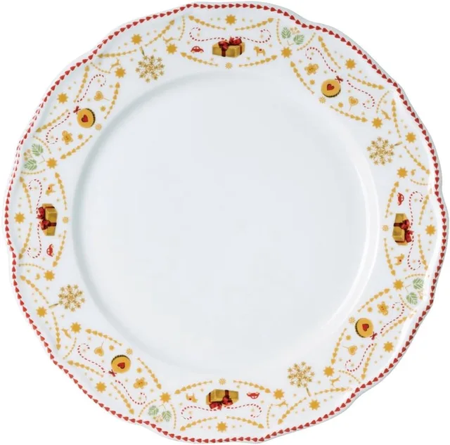 Kerst Liefde Bord Plat 27 cm Porselein