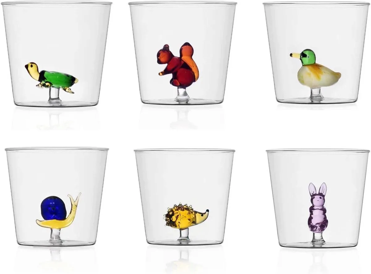 Animal Farm Glazenset - 6x 35cl Borosilicaatglas - Handgemaakt fra Ichendorf i Gennemsigtig – produktbillede