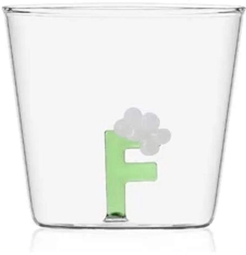 Greenwood Bloom Alphabet glas letter F by Ichendorf in Transparent – product photo